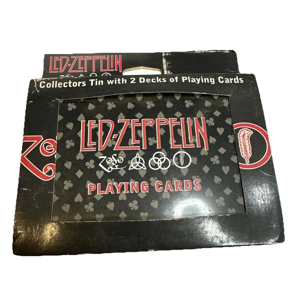 LED ZEPPELIN 2004 2 Decks of Playing Cards With Tin Box Sealed Vintage